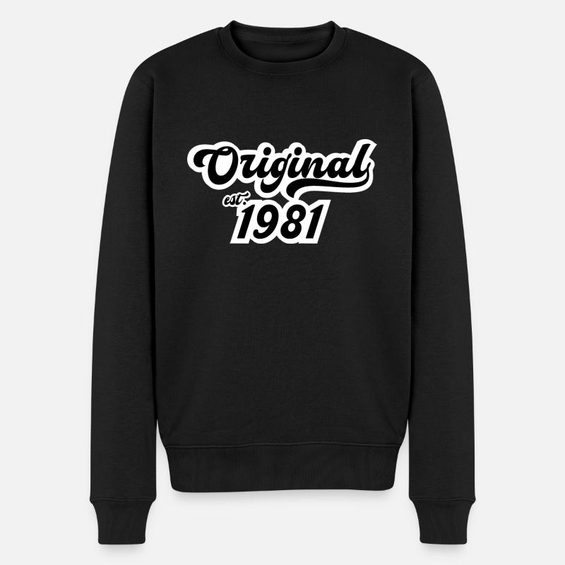 1981 Anniversaire - Pull Premium bio Homme - noir