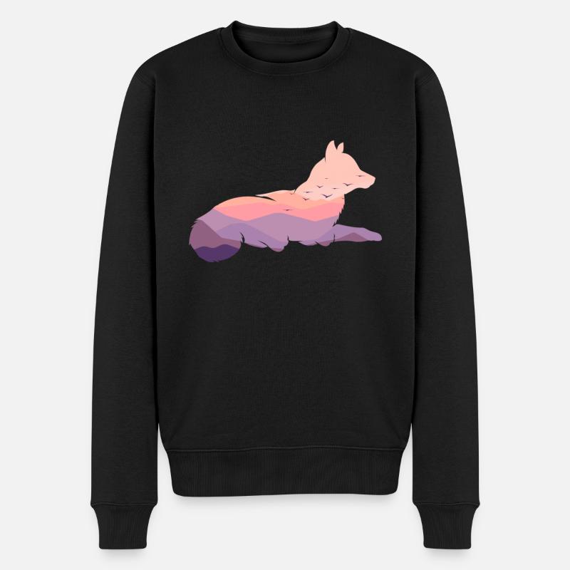Timber Wolf - Männer Premium Bio Pullover - Schwarz