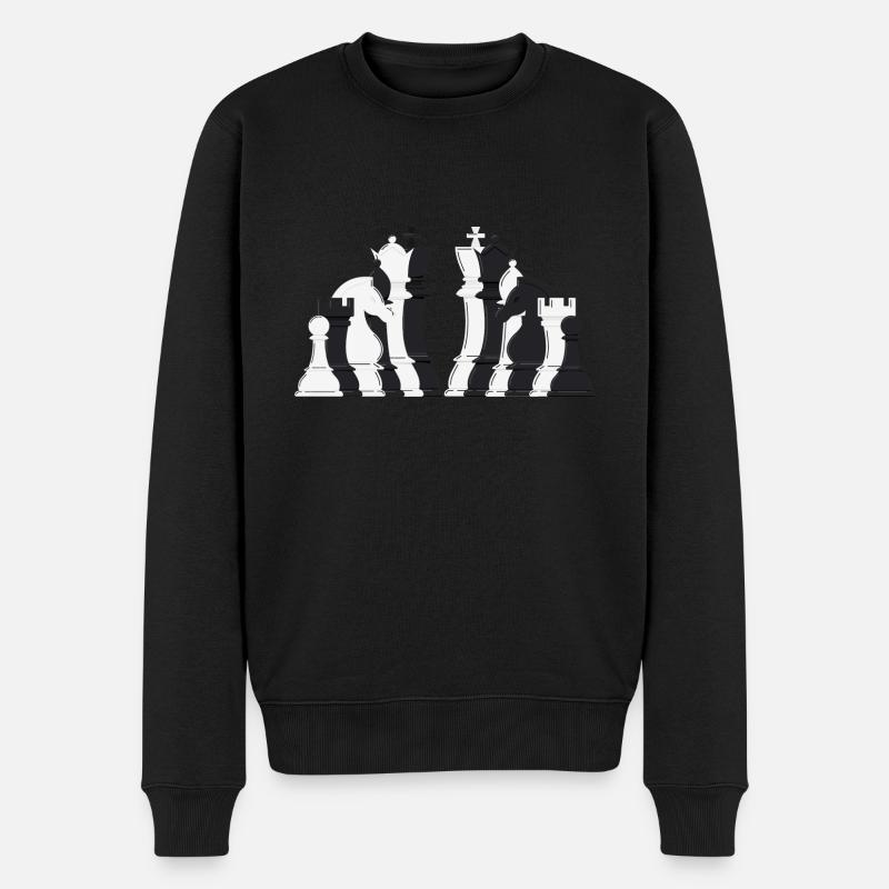 Pièces d’échecs - Pull Premium bio Homme - noir