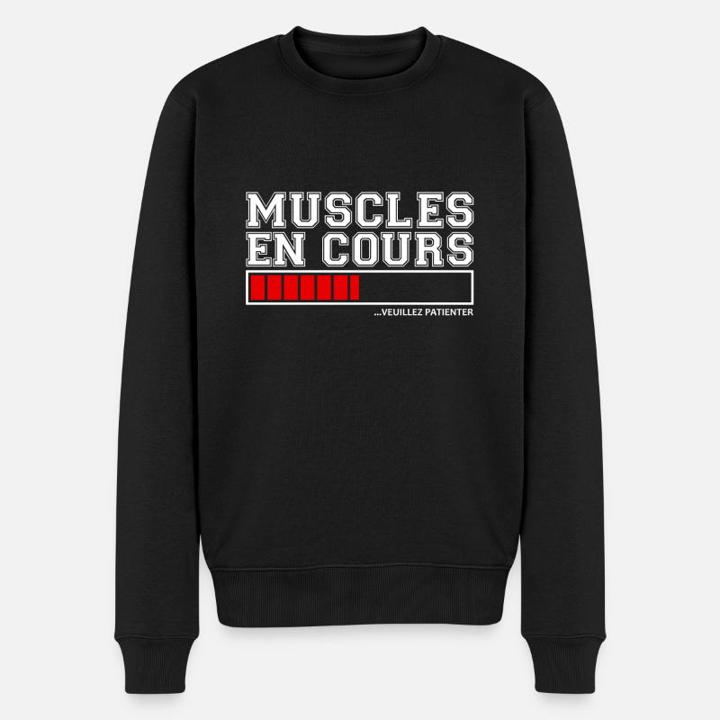 T-shirt Musculation - Muscles en Cours - Pull Premium bio Homme - noir