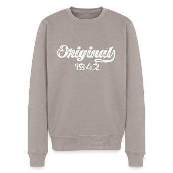 Original Achtzigster Geburtstag 80 Geschenk - Männer Premium Bio Pullover - Taupe - Vorne - Nico (187cm)