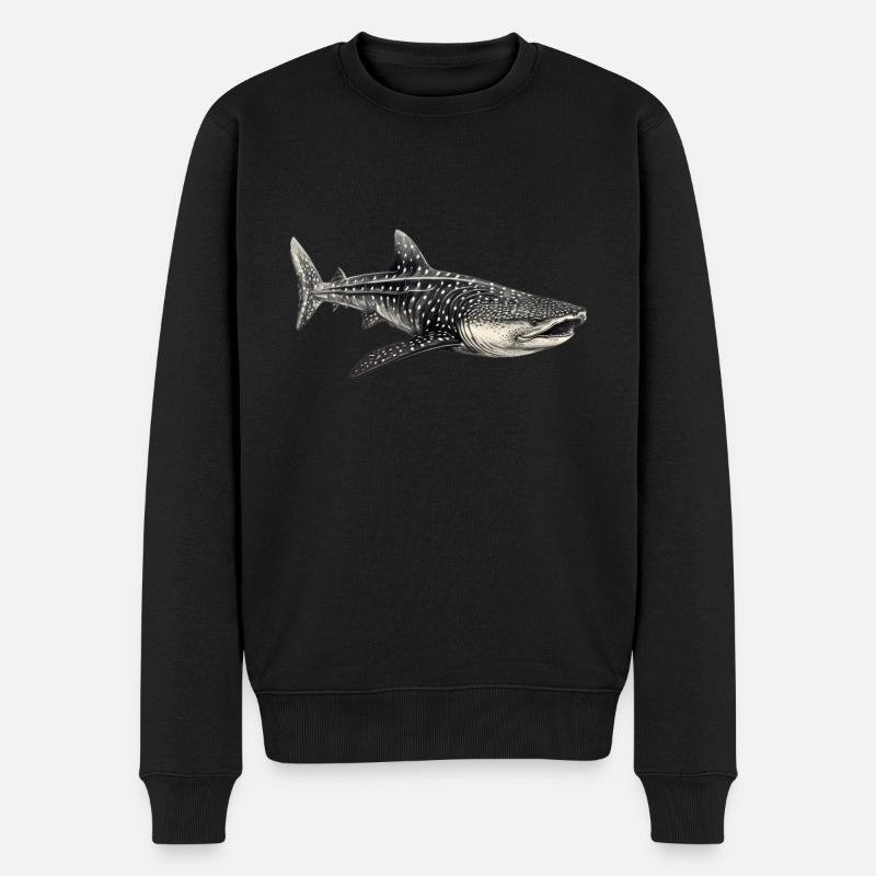 Walhai - Männer Premium Bio Pullover - Schwarz