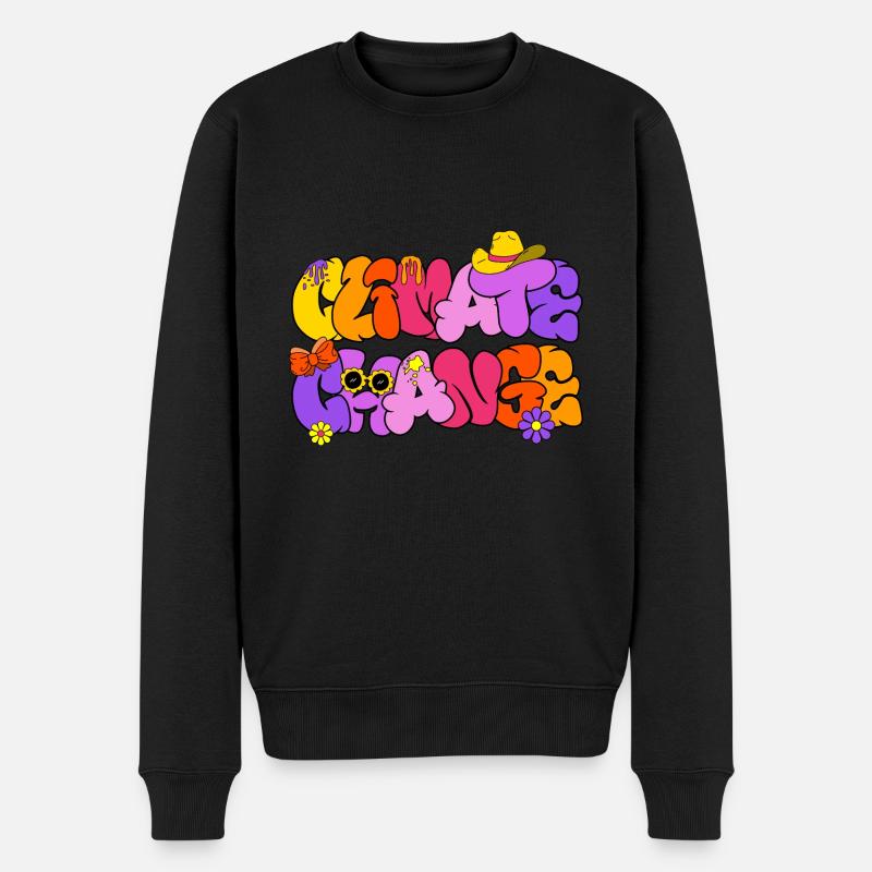 Klima-Wandel, Climate Change - Männer Premium Bio Pullover - Schwarz