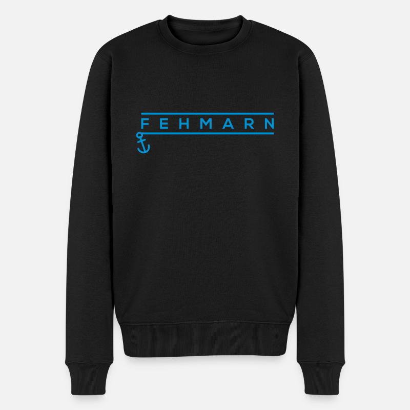 FEHMARN - Männer Premium Bio Pullover - Schwarz