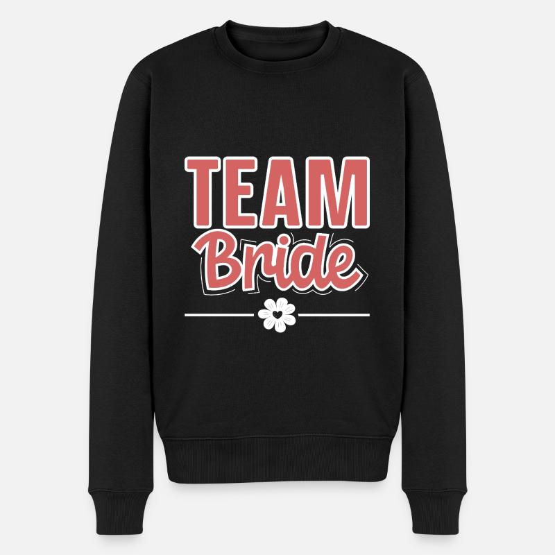 Team Bride - Männer Premium Bio Pullover - Schwarz