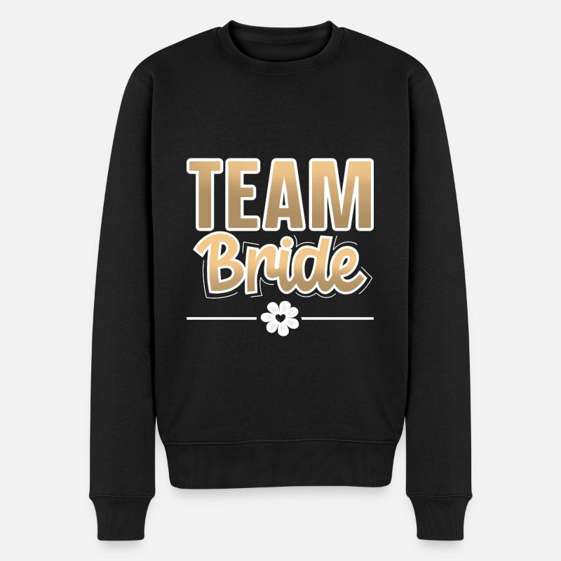 Team Bride - Männer Premium Bio Pullover - Schwarz