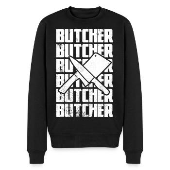 Drôle de boucher - Pull Premium bio Homme - noir - Devant - Nico (187cm)