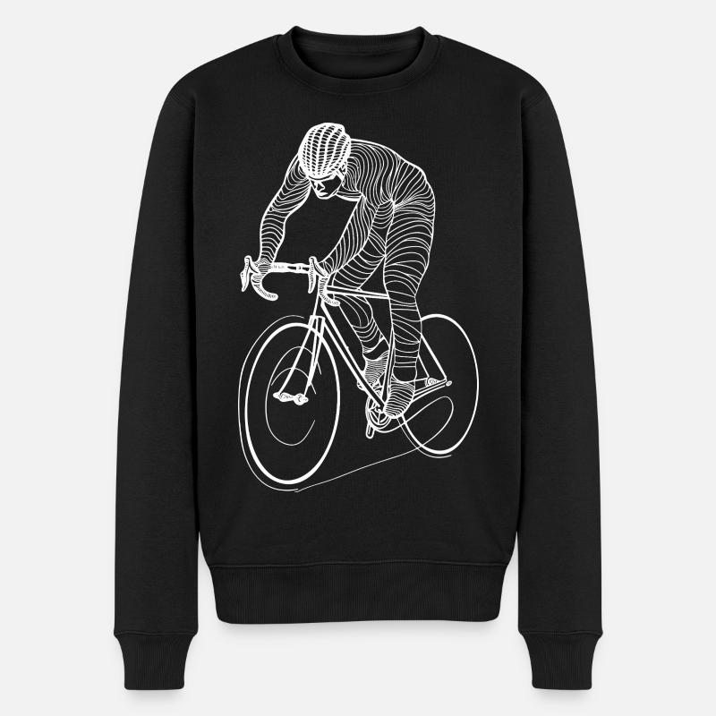 Radfahrer - Männer Premium Bio Pullover - Schwarz