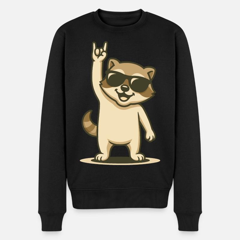 Bébé Rock’n’Raccoon - Pull Premium bio Homme - noir