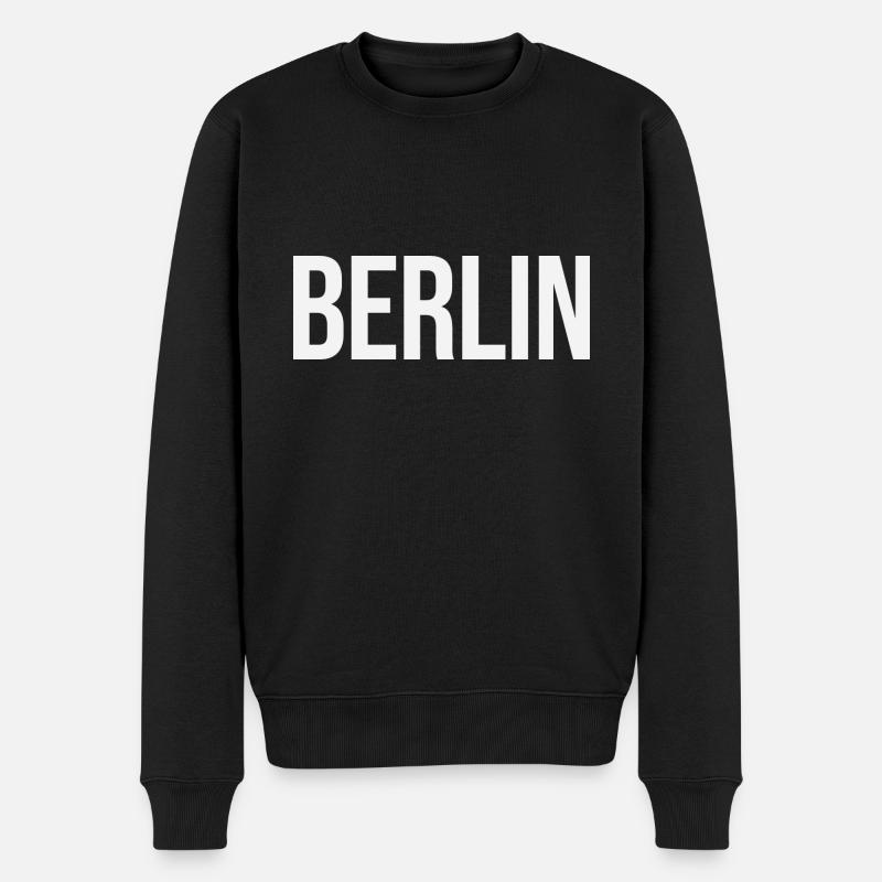 Berlin - Männer Premium Bio Pullover - Schwarz