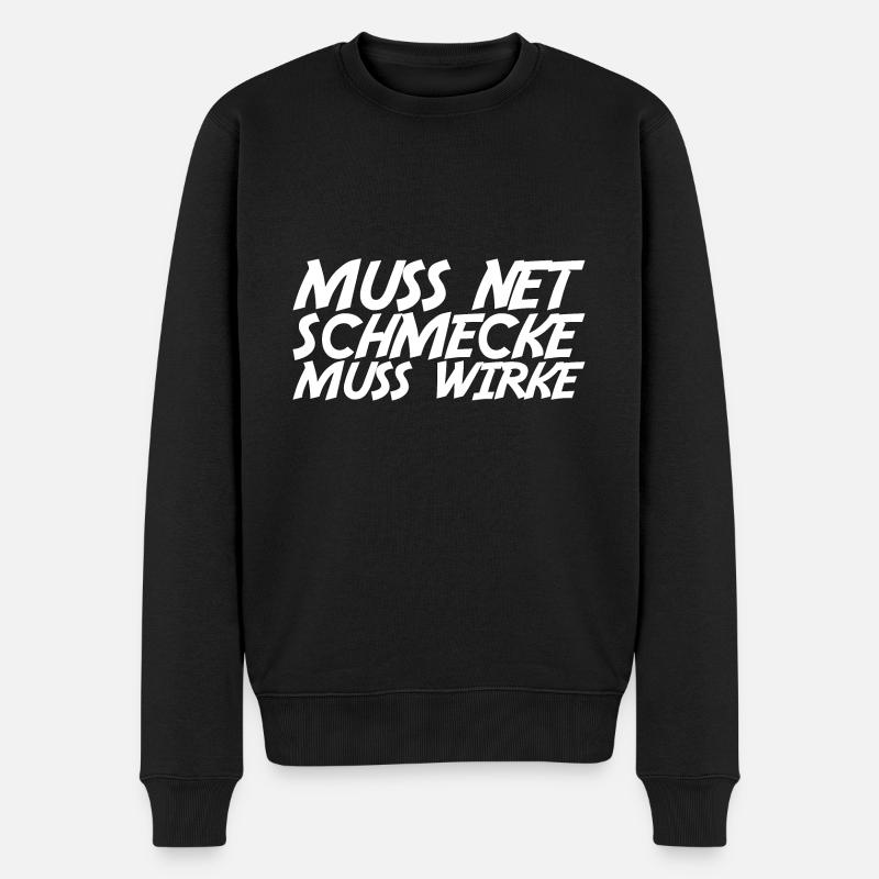 Bodybuilding Spruch hessisch Hessen Geschenk - Männer Premium Bio Pullover - Schwarz