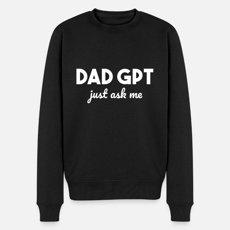 Dad GPT Papa Künstliche Intelligenz Geschenkidee - Männer Premium Bio Pullover - Schwarz