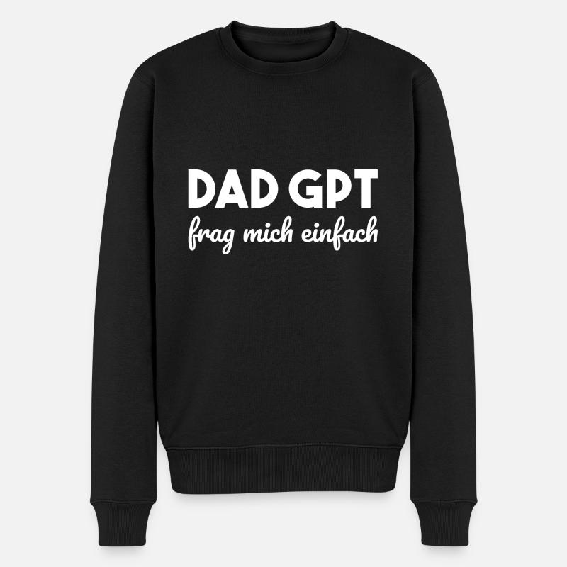 Dad GPT Papa Künstliche Intelligenz Geschenk - Männer Premium Bio Pullover - Schwarz