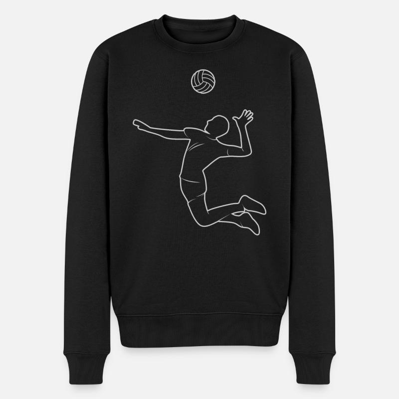 Volleyball féminin - Pull Premium bio Homme - noir