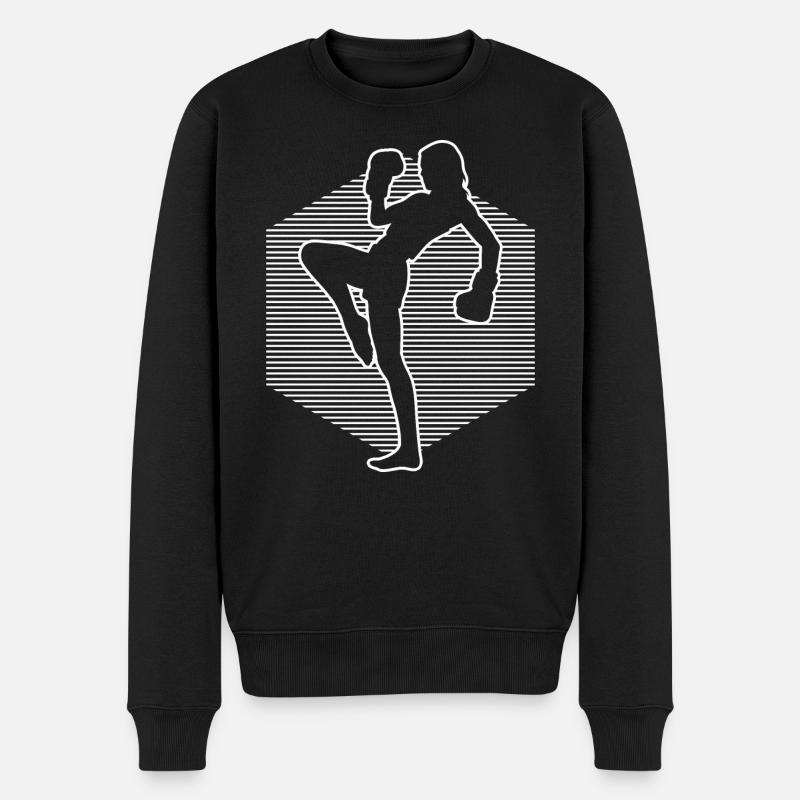 Boxe féminine Kickboxing Kickboxing Kickboxing - Pull Premium bio Homme - noir