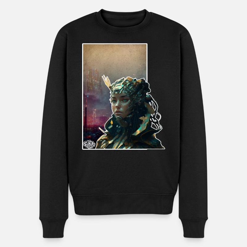 Futuriste Mme SCI FI BEES. ÉQUIPAGE - Pull Premium bio Homme - noir