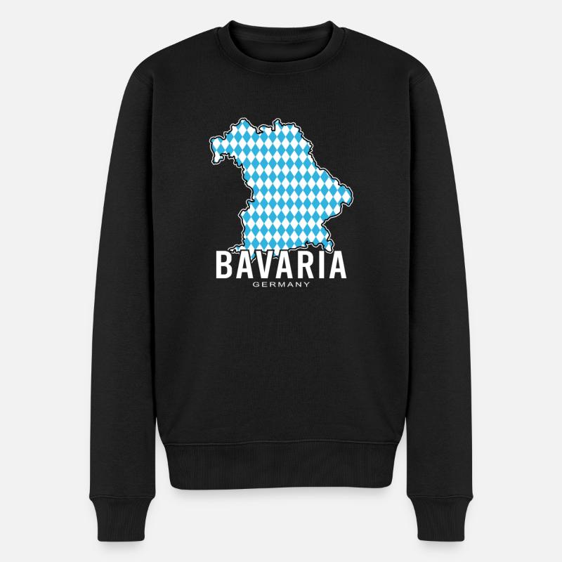 Bavière, Allemagne, Contour Flag1 - Pull Premium bio Homme - noir