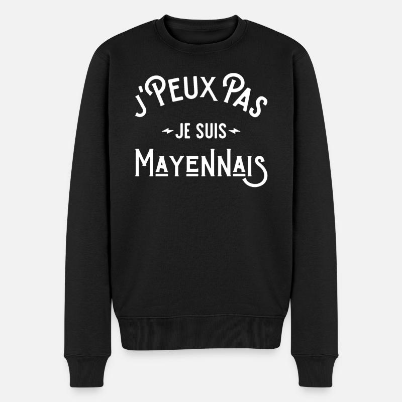 je peux pas je suis mayennais , Mayenne 53 cadeau - Pull Premium bio Homme - noir