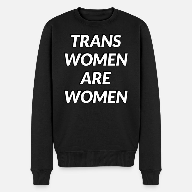 Transfrauen sind Frauen - Männer Premium Bio Pullover - Schwarz