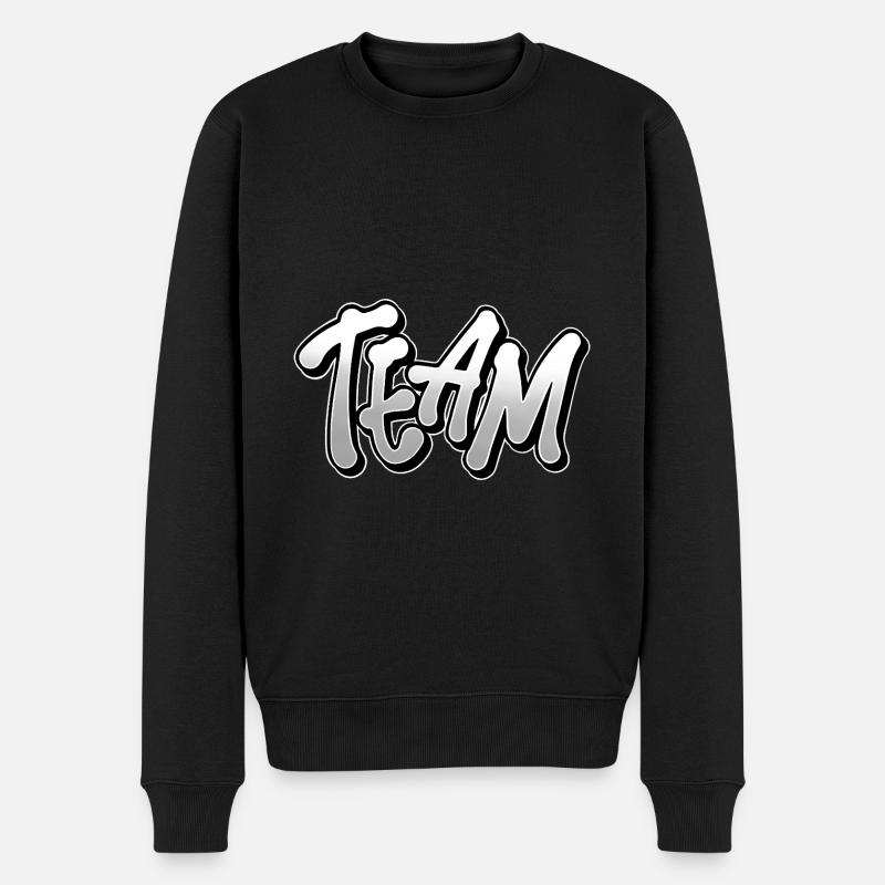 Team - Männer Premium Bio Pullover - Schwarz