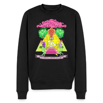 Rick And Morty Pyramide Wubba Lubba Dub Dub - Männer Premium Bio Pullover - Schwarz - Vorne - Nico (187cm)