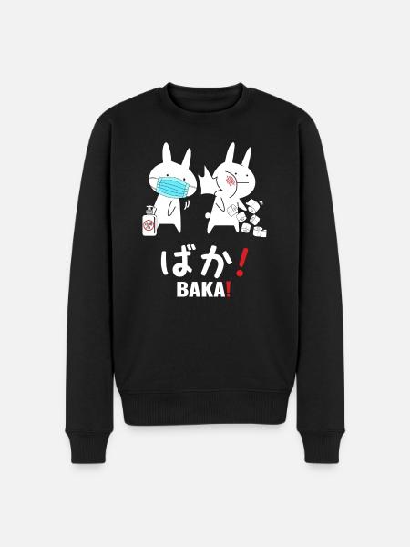 Baka Anime, Baka mang, Funny Japanese Baka Rabbit - Men's Premium Organic Jumper - black