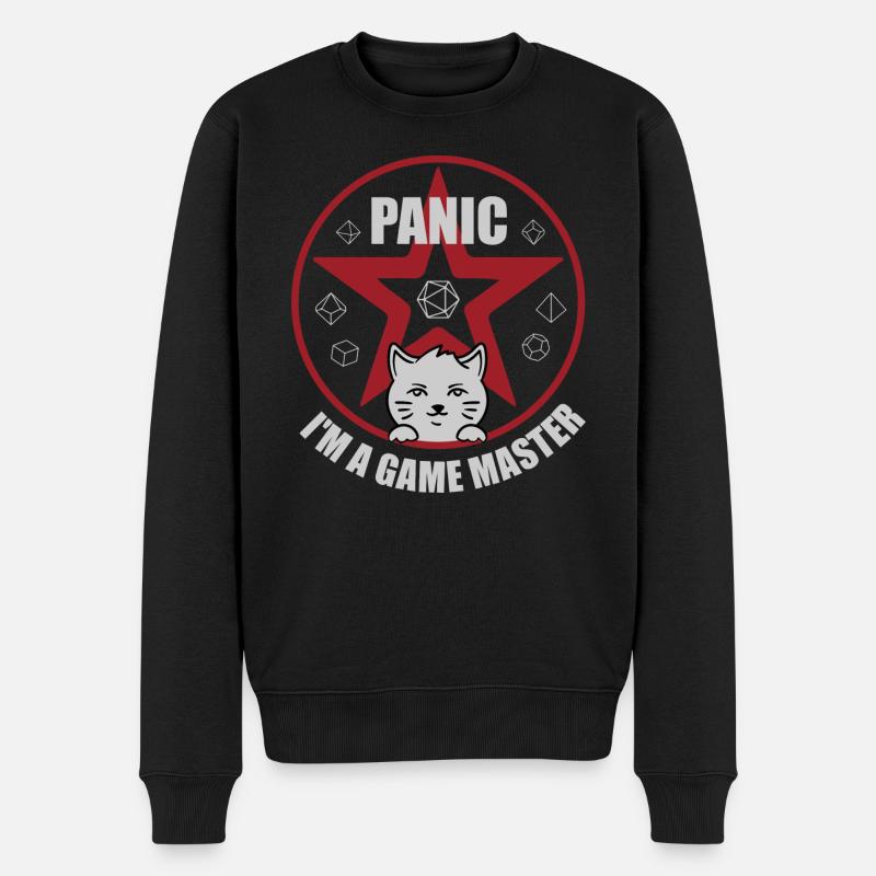 Directeur du jeu Chat - Pull Premium bio Homme - noir