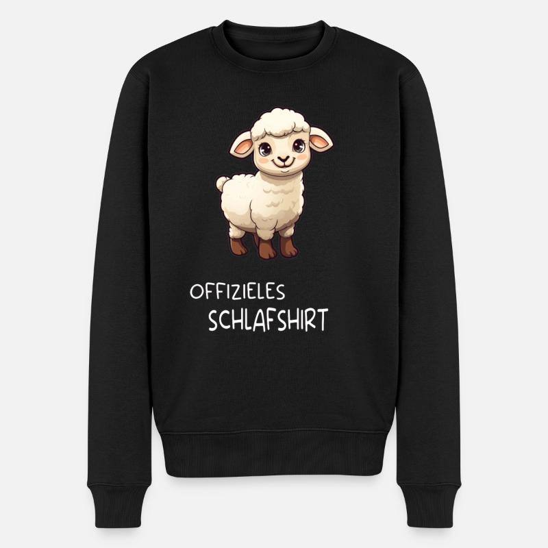 Werner das Schaf Schlafshirt - Männer Premium Bio Pullover - Schwarz