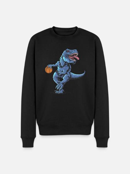 Basketball t-rex - Men's Premium Organic Jumper - black