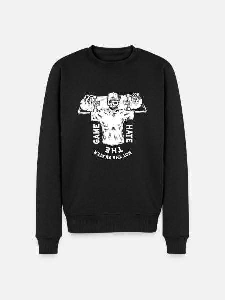 Funny skateboard saying - Men's Premium Organic Jumper - black
