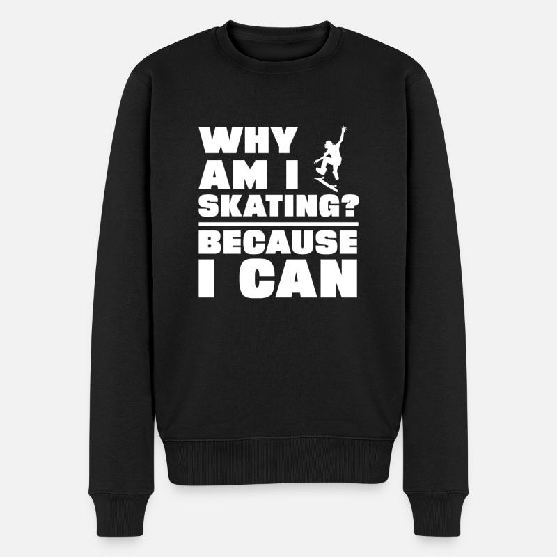 Skating - Männer Premium Bio Pullover - Schwarz