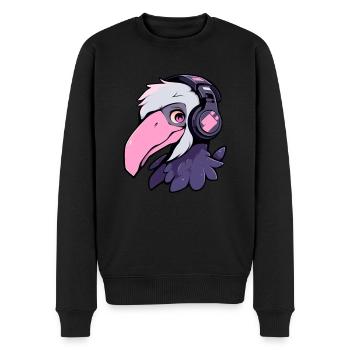 Jeux à bec-en-sabot - Pull Premium bio Homme - noir - Devant - Nico (187cm)