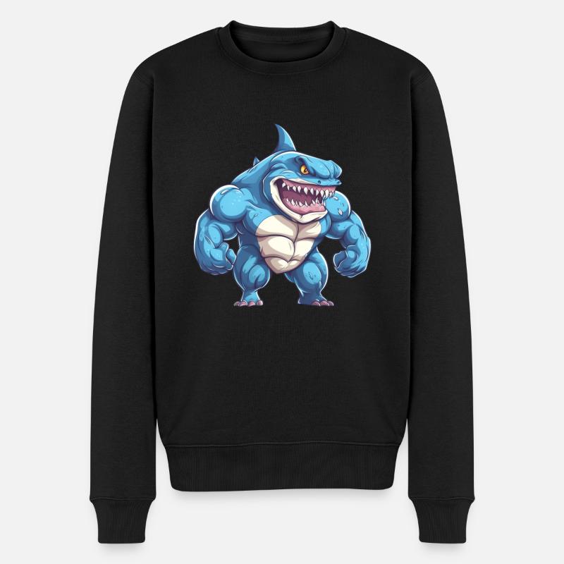 Bodybuilder Shark - Pull Premium bio Homme - noir