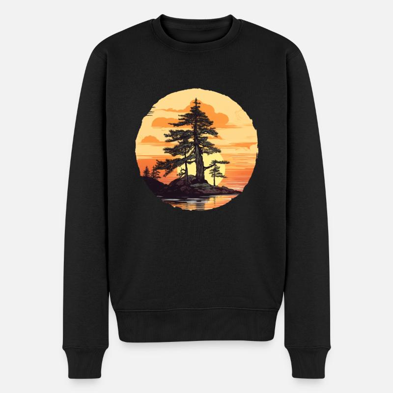 Kiefer - Männer Premium Bio Pullover - Schwarz