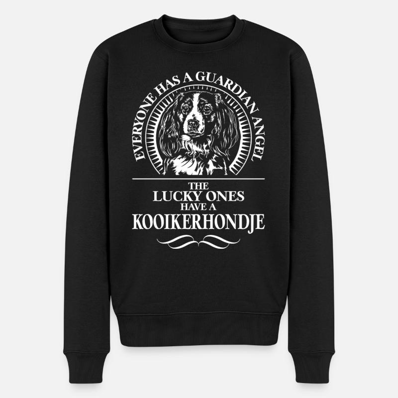 KOOIKERHONDJE Guardian Angel Hunde Spruch WILSIGNS - Männer Premium Bio Pullover - Schwarz