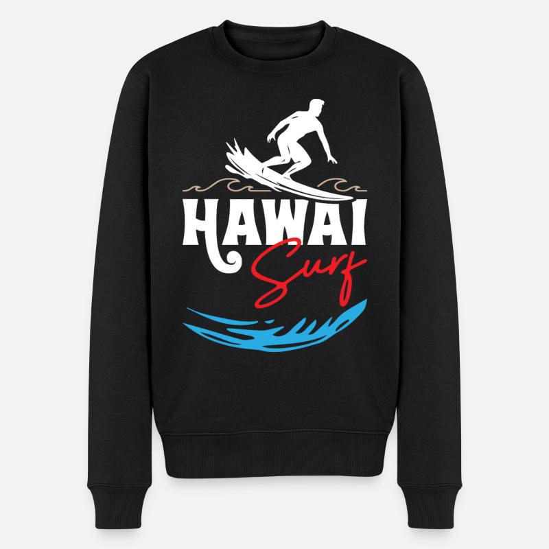 Hawaï Surf - Pull Premium bio Homme - noir