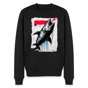 Tuna death t shirt peche t shirt papa - Pull Premium bio Homme - noir - Devant - Nico (187cm)