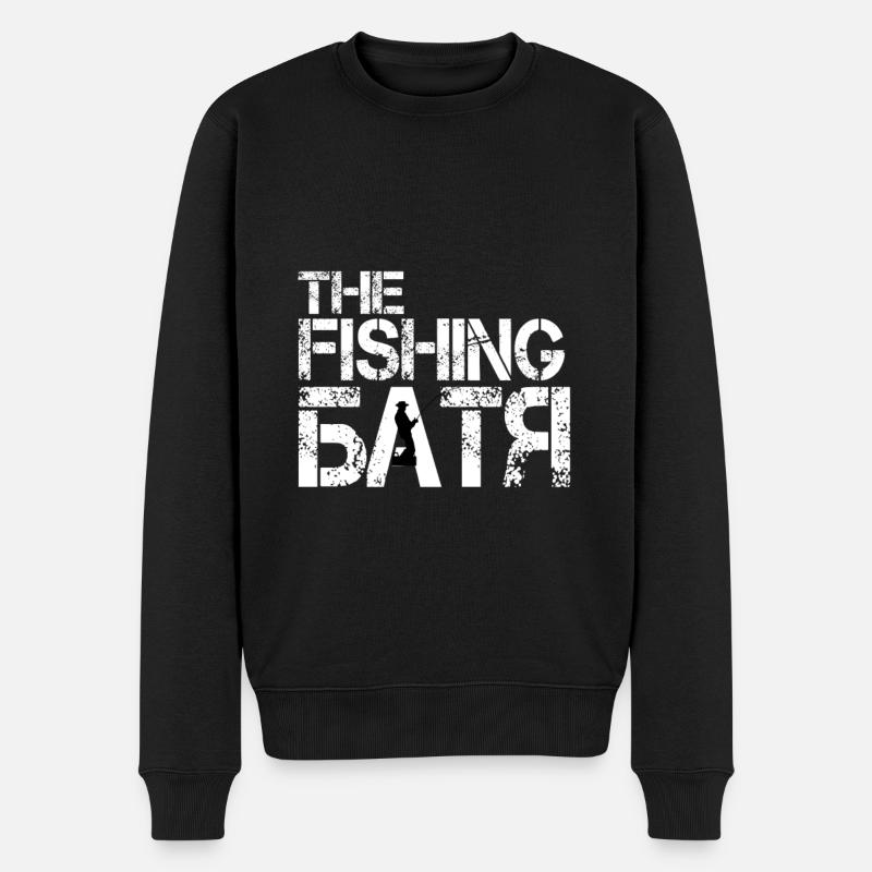 Pêche papa rus - Pull Premium bio Homme - noir