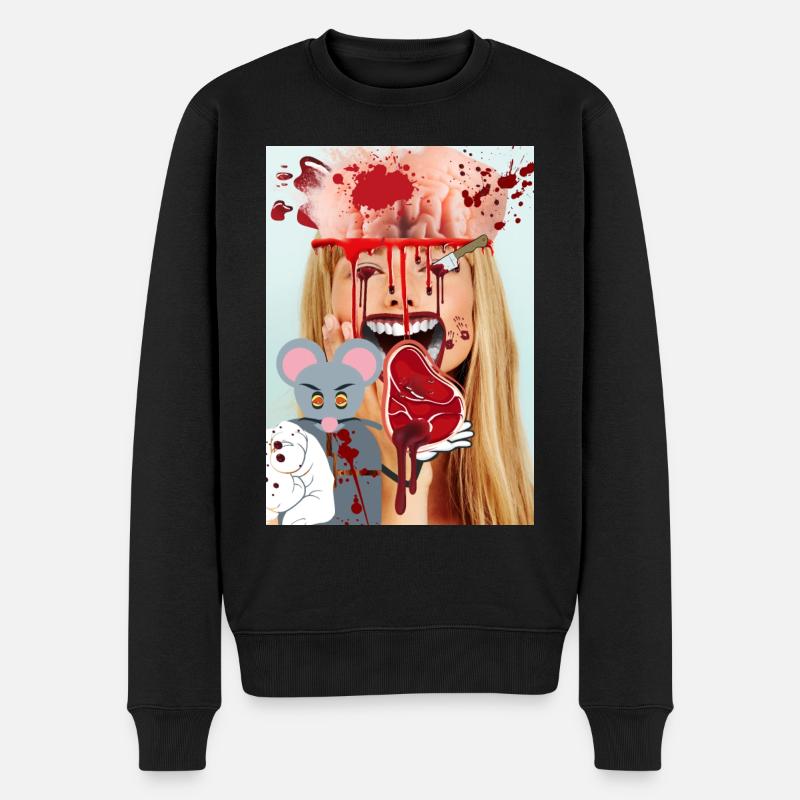 Mouse Killing People - Männer Premium Bio Pullover - Schwarz