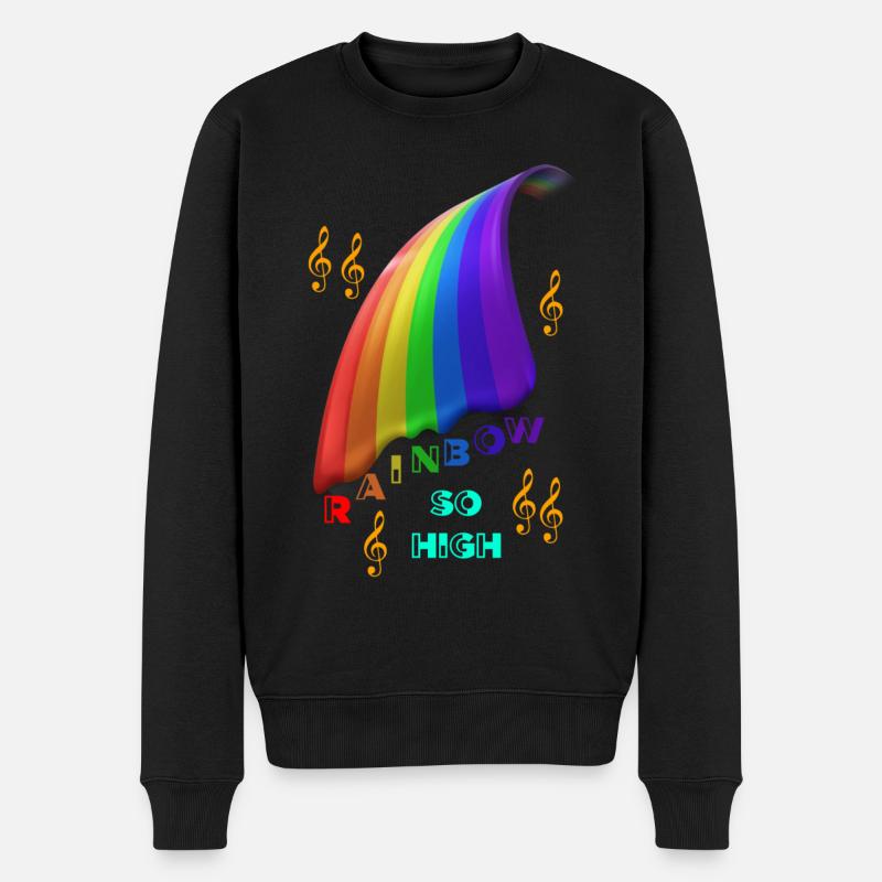 Arc-en-ciel Arc-en-ciel Arc-en- - Pull Premium bio Homme - noir