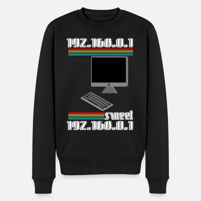 192.168.01 sweet 192.168.0.1 - Männer Premium Bio Pullover - Schwarz