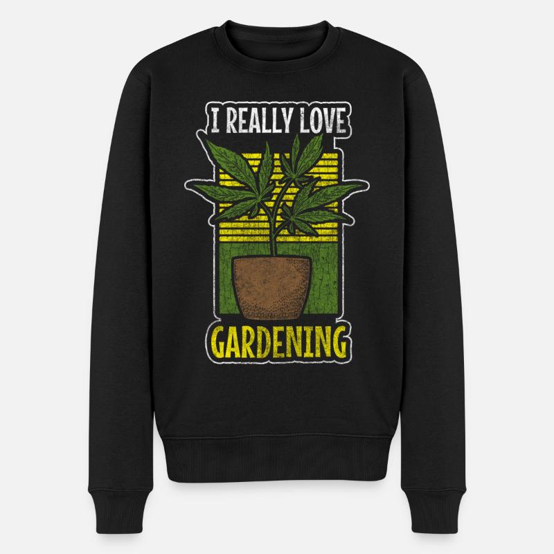 Marihuana Dampfen Cbd - Männer Premium Bio Pullover - Schwarz