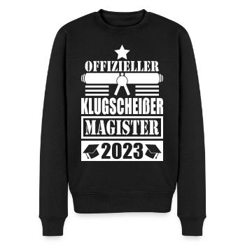 Magister Abschluss 2023 offizieller Klugscheißer - Männer Premium Bio Pullover - Schwarz - Vorne - Nico (187cm)