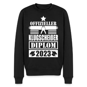 Diplom Abschluss 2023 offizieller Klugscheißer - Männer Premium Bio Pullover - Schwarz - Vorne - Nico (187cm)