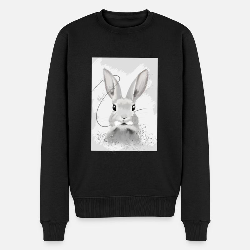 lapin mignon animal enfants - Pull Premium bio Homme - noir