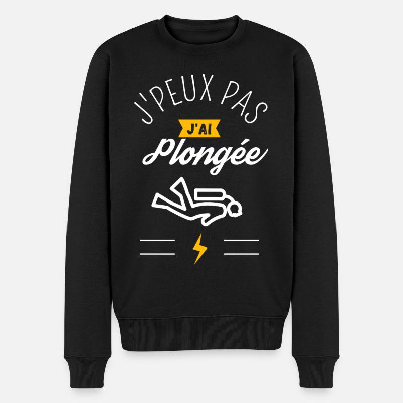 J'Peux Pas J'Ai Plongée - Pull Premium bio Homme - noir