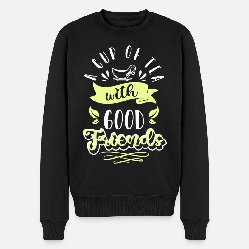 Teacup Tea Lovers Thés - Pull Premium bio Homme - noir