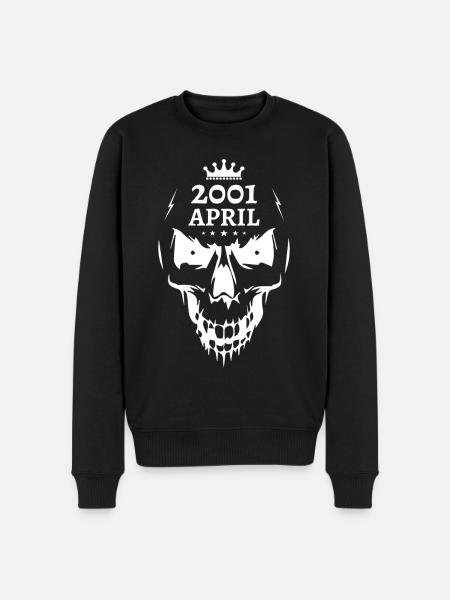 April 2001 Totenkopf - Männer Premium Bio Pullover - Schwarz