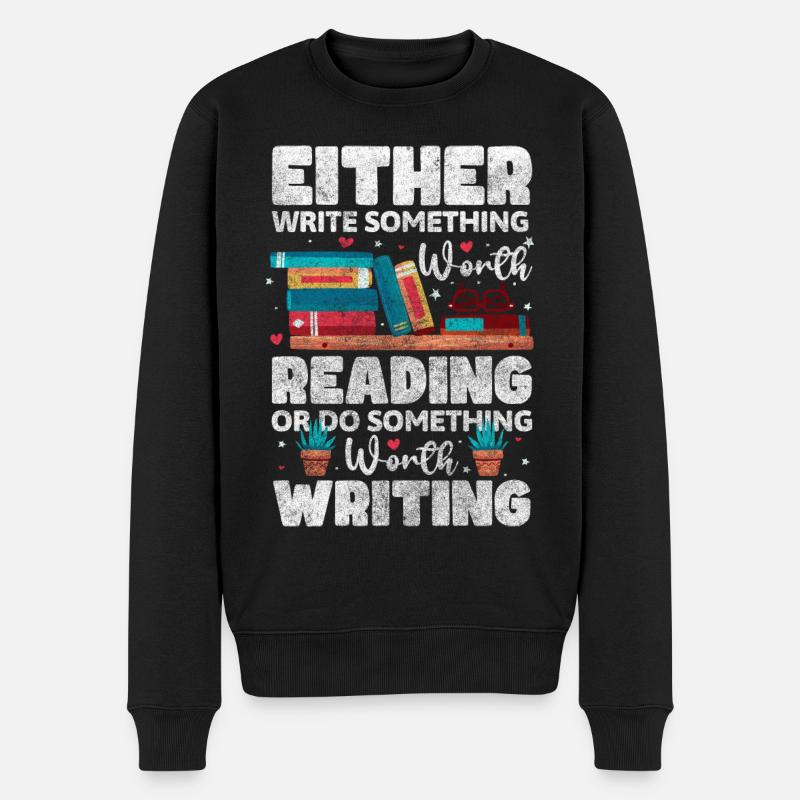 Autor Literatur Autorin Buchautor - Männer Premium Bio Pullover - Schwarz