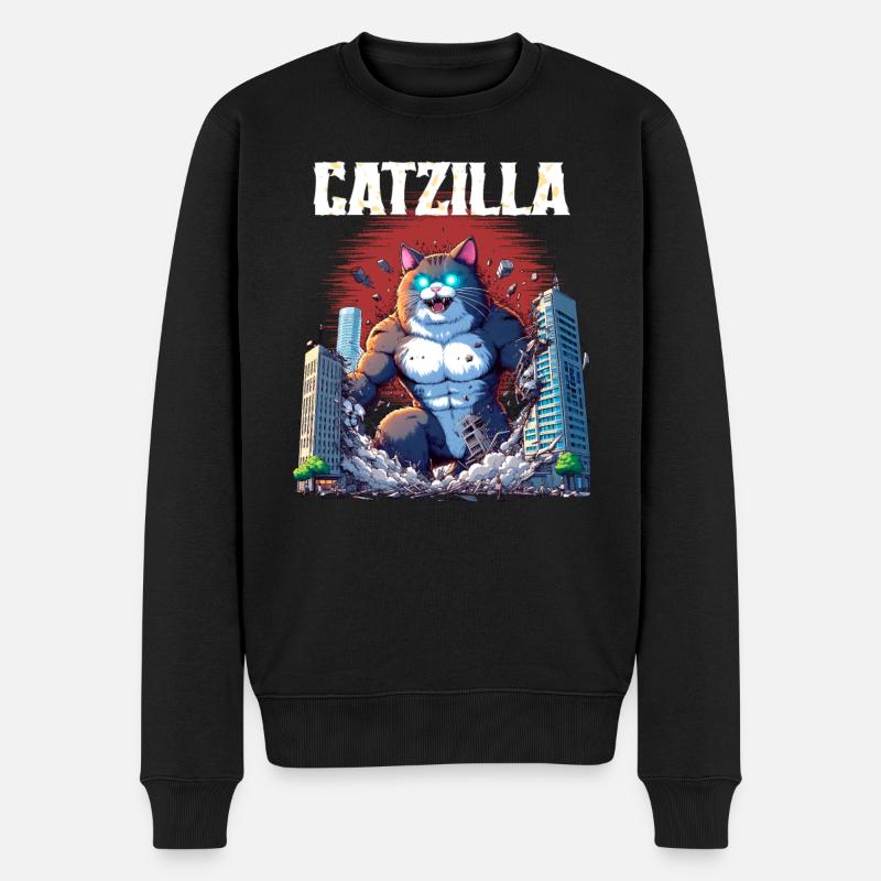 Catzilla Invasion - Pull Premium bio Homme - noir